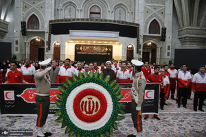 بدرقه 22 هزار امدادگر هلال احمر از جوار حرم امام خمینی (س)