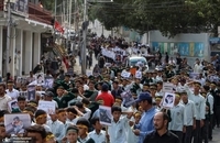 تظاهرات ضد صهیونیستی در کارگیل، هند (1)