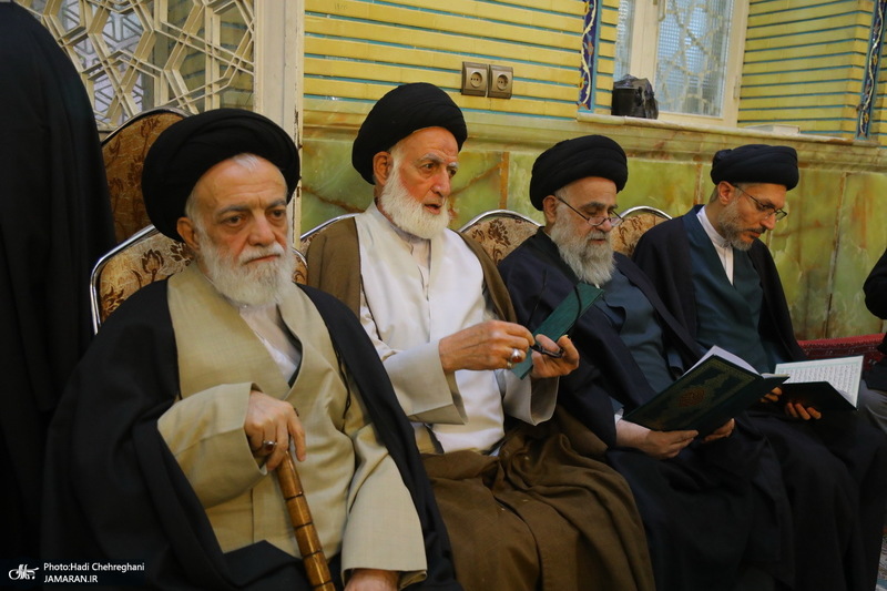 مراسم چهلمین روز درگذشت مرحوم آیت الله سید هادی سیستانی در قم‎