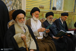 مراسم چهلمین روز درگذشت مرحوم آیت الله سید هادی سیستانی در قم‎