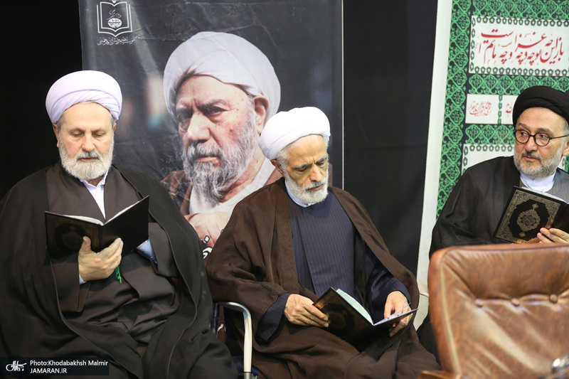 مراسم چهلمین روز مرحوم آیت الله صانعی در حسینیه جماران