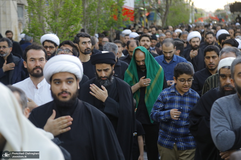 دسته عزاداری شهادت حضرت علی (ع) با حضور آیت‌الله العظمی وحید خراسانی